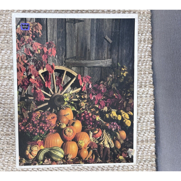 Colorful Interlocking Whitman | Games | Whitman Bountiful Harvest Fall Autumn 50 Piece ...